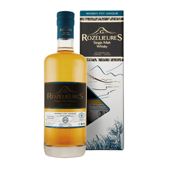 Rozelieures Single Malt Whisky bottle and box – Whisky Fût Unique limited edition from Lorraine