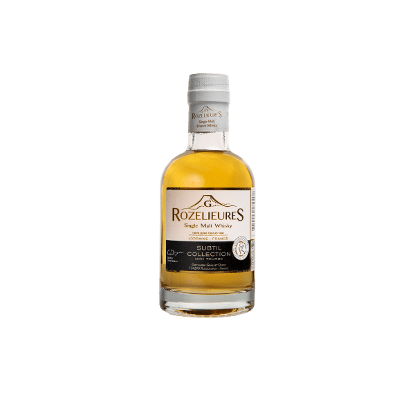 Rozelieures Subtil Collection Single Malt Whisky bottle, non-peated French whisky from Lorraine